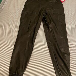 SPANX Black Faux Leather Pants